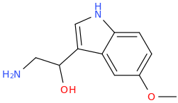 beta-hydroxy-5-methoxytryptamine molecular structure