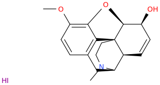 codeine hydroiodide molecular structure