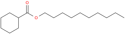 decyl cyclohexanecarboxylate molecular structure