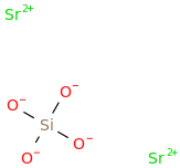distrontium silicate molecular structure