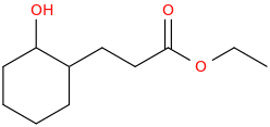 ethyl 2-hydroxycyclohexanepropionate molecular structure