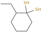 ethylcyclohexanedithiol molecular structure