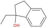 ethylindanol molecular structure