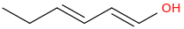 hexadienol molecular structure