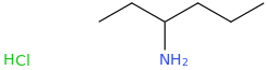 hexan-3-amine hydrochloride molecular structure