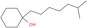 isooctylcyclohexan-1-ol molecular structure