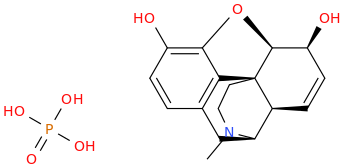 morphine phosphate molecular structure
