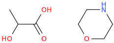 morpholine lactate molecular structure