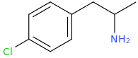 p-Chloroamphetamine molecular structure