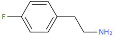 p-fluorophenethylamine molecular structure