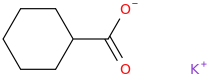 potassium cyclohexanecarboxylate molecular structure