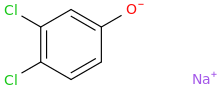 sodium 3,4-dichlorophenolate molecular structure