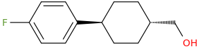 trans-4-(4-Fluorophenyl)cyclohexanemethanol molecular structure