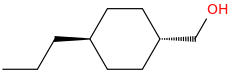 trans-4-Propylcyclohexanemethanol molecular structure