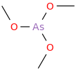 trimethoxyarsane molecular structure