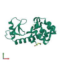 PDB entry 107l coloured by chain, front view.