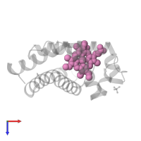 PROTOPORPHYRIN IX CONTAINING FE in PDB entry 107m, assembly 1, top view.