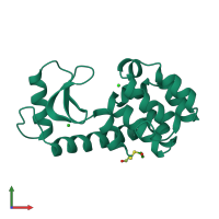 PDB entry 109l coloured by chain, front view.