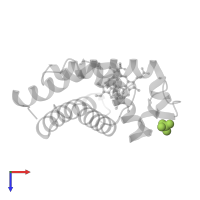 SULFATE ION in PDB entry 109m, assembly 1, top view.