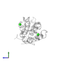 CHLORIDE ION in PDB entry 114l, assembly 1, side view.