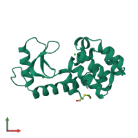 PDB entry 118l coloured by chain, front view.