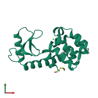PDB entry 122l coloured by chain, front view.