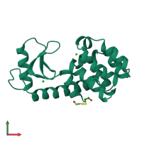 PDB entry 129l coloured by chain, front view.