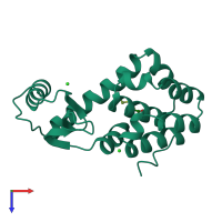 PDB entry 129l coloured by chain, top view.