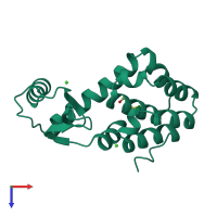 PDB entry 130l coloured by chain, top view.