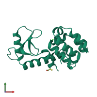 PDB entry 138l coloured by chain, front view.