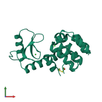 PDB entry 139l coloured by chain, front view.