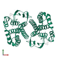 Glutathione S-transferase P in PDB entry 14gs, assembly 1, front view.