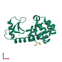 PDB entry 157l coloured by chain, front view.