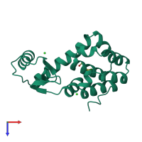 PDB entry 161l coloured by chain, top view.
