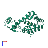 PDB entry 163l coloured by chain, top view.