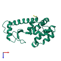 PDB entry 170l coloured by chain, top view.