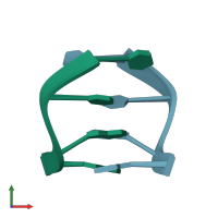 PDB entry 179d coloured by chain, ensemble of 6 models, front view.