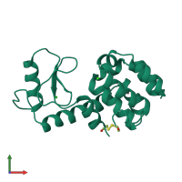 PDB entry 181l coloured by chain, front view.