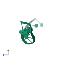 PDB entry 183d coloured by chain, side view.