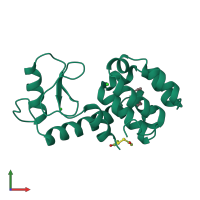 PDB entry 186l coloured by chain, front view.
