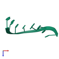 PDB entry 189d coloured by chain, top view.