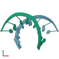 PDB entry 197d coloured by chain, front view.