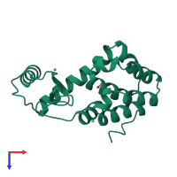 PDB entry 197l coloured by chain, top view.