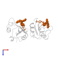 ACE-PHOSPHOTYR-GLU-(N,N-DIPENTYL AMINE) in PDB entry 1a1b, assembly 1, top view.