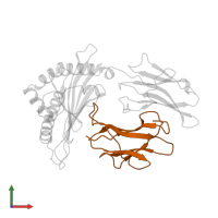 Beta-2-microglobulin in PDB entry 1a1o, assembly 1, front view.