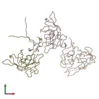 PDB entry 1a1q coloured by chain, front view.