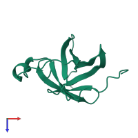 PDB entry 1a1x coloured by chain, top view.
