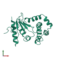 Thiol:disulfide interchange protein DsbA in PDB entry 1a23, assembly 1, front view.