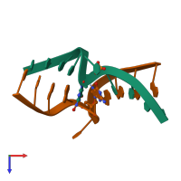 PDB entry 1a2e coloured by chain, top view.