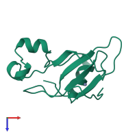 Monomeric assembly 3 of PDB entry 1a2p coloured by chemically distinct molecules, top view.